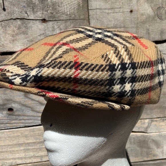 Burberry Other - 🌻VINTAGE {RARE FIND} Burberrys of London Nova Check Plaid Cap Hat Size Large